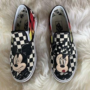 Vans Disney Mickey and Minnie Slip on Sneakers